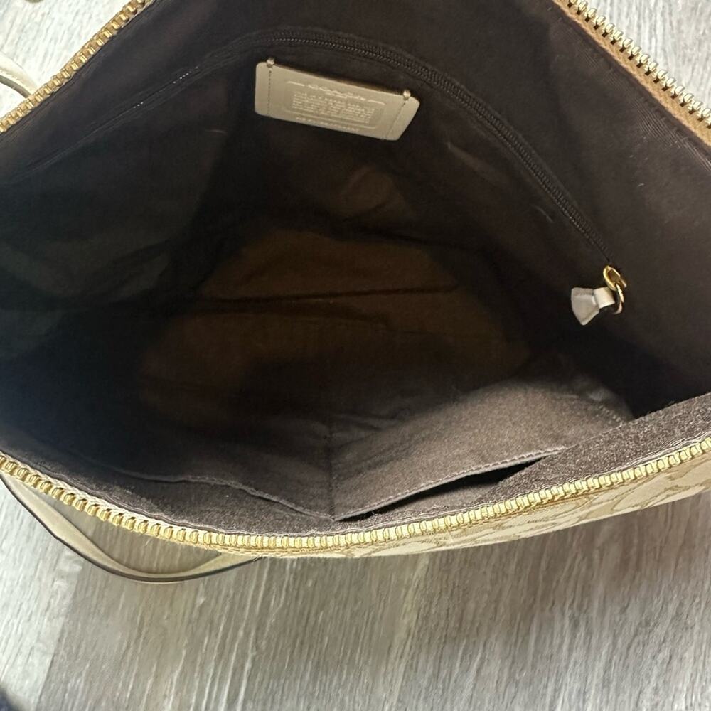 Coach Hobo Khaki Chalk Signature C Crossbody Bag - image 7